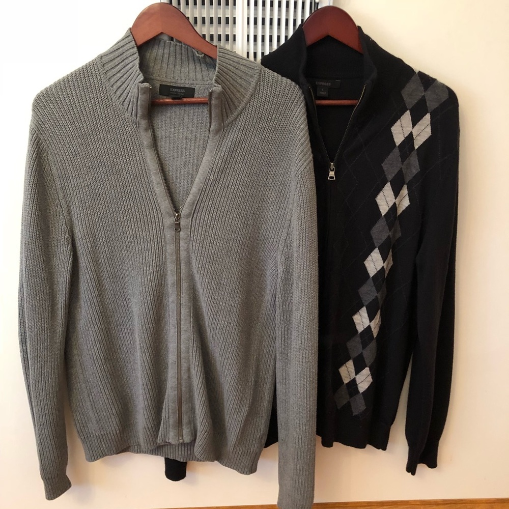 Two Men’s Express Sweaters, Large